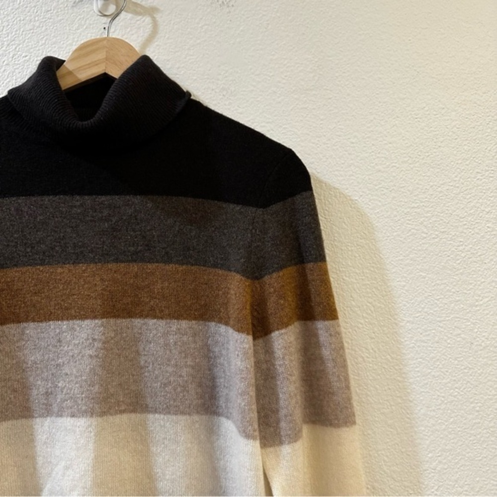 Charter Club Cashmere Striped Turtleneck Pullover Sweater Size Small - Picture 5 of 8